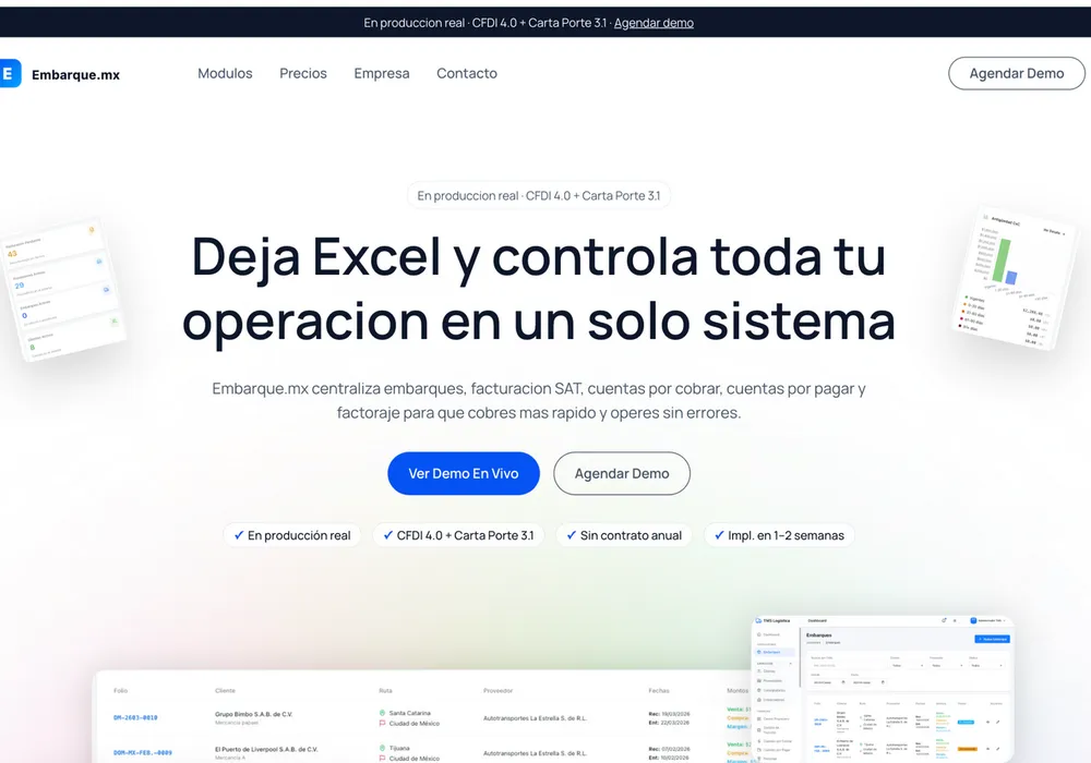 Embarque.mx — Sitio Web
