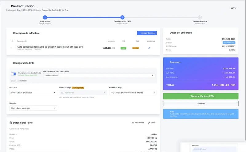 Embarque - Gestion de logistica